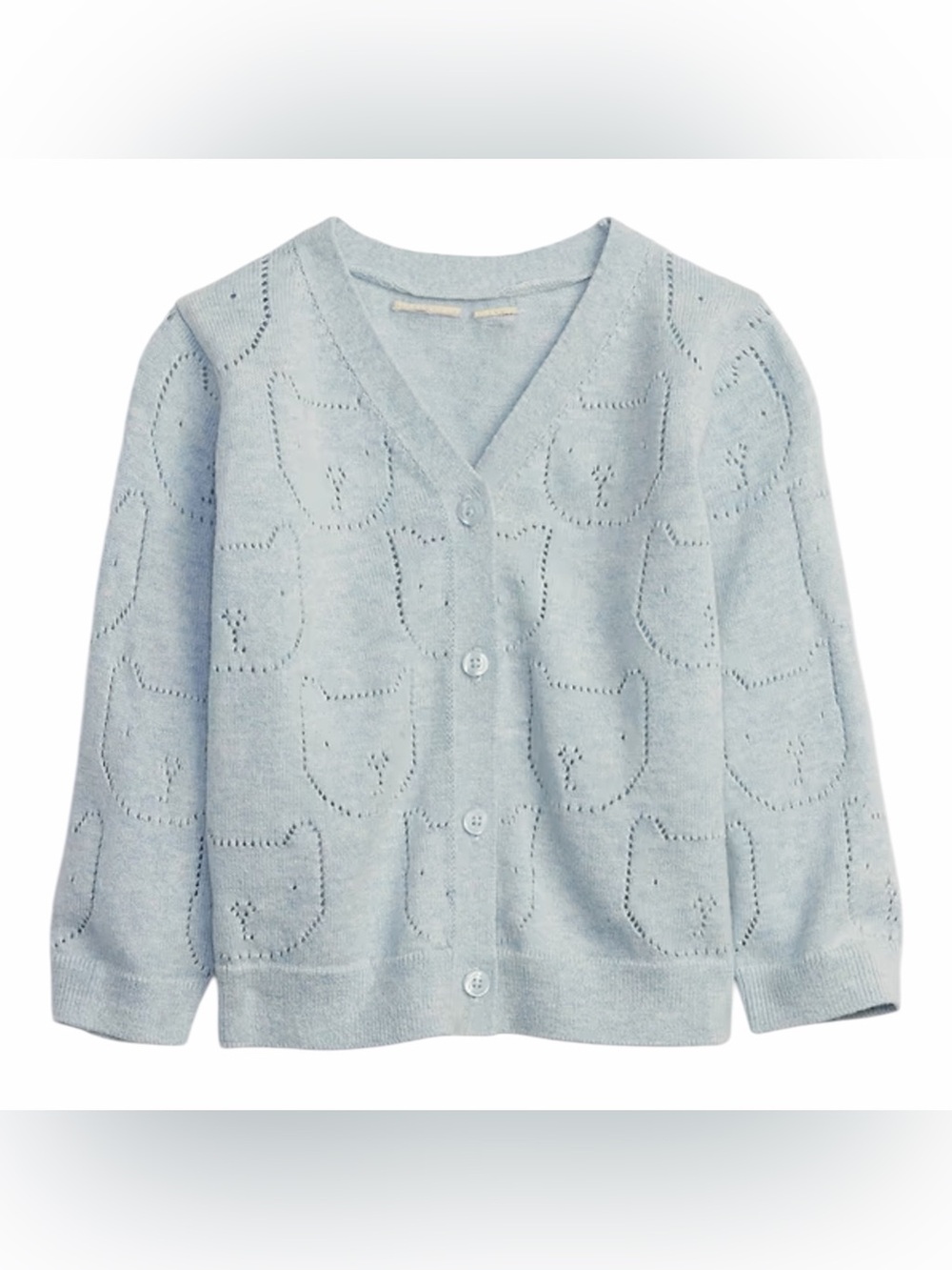 Gap Baby Pointelle Cardigan Sweater, Light Blue, Size 0-3 Months, NEW